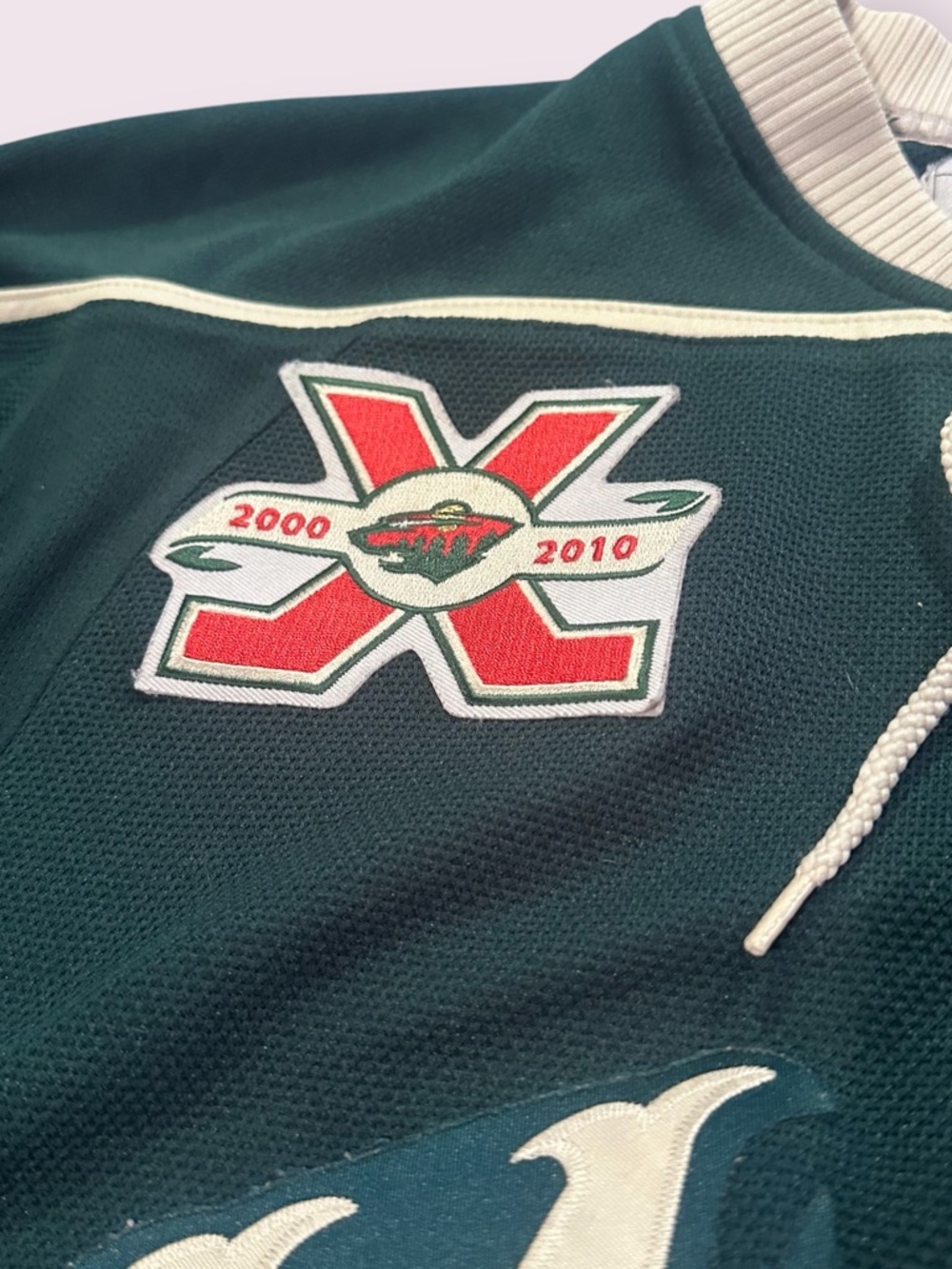 Men's Reebok Minnesota Wild Hockey Jersey 10th Anniversary Staubitz #16 Sz Med - Picture 5 of 11